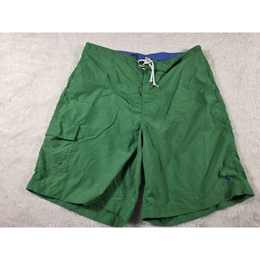 Polo Ralph Lauren Board shorts Swim Trunk Mesh Lined w/pockets Cargo Kelly Green